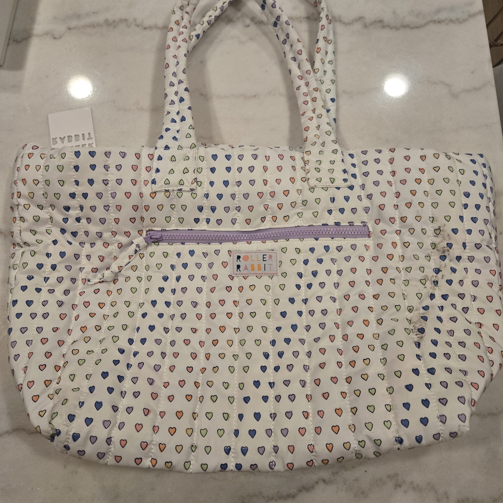 Roller Rabbit Colorful Heart Pattern Tote